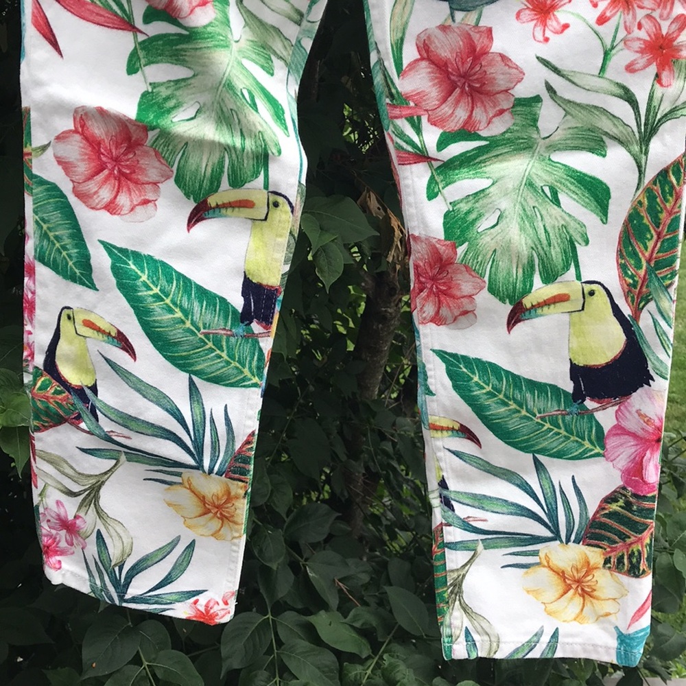 Zara TRF Tropical Hi Rise Mom fit ankle jeans 🌺🌴 - Picture 7 of 14